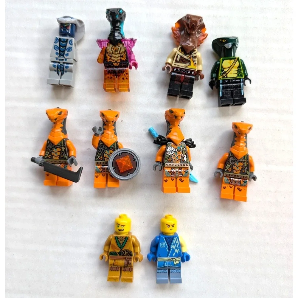 Lego Ninjago Minifigures Lot of 10 READ Snake Cobra Mechanic Jay Lloyd Boa +